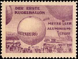 Reklamemarke Der erste Kugelballon Altenburg