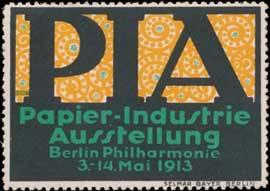 Seller image for Reklamemarke PIA Papier-Industrie Ausstellung for sale by Veikkos