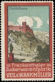 Bild des Verkufers fr Reklamemarke Schloss Heidelberg zum Verkauf von Veikkos