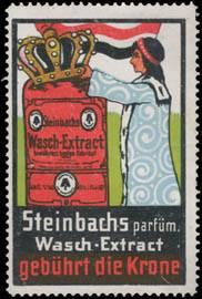 Seller image for Reklamemarke Steinbachs parfm. Wasch-Extract gebhrt die Krone for sale by Veikkos