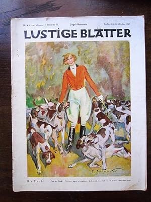 Seller image for Lustige Blätter Nr. 43 40. Jahrgang 'Jagd-Nummer' 25. Oktober 1925 for sale by Rudi Euchler Buchhandlung & Antiquariat