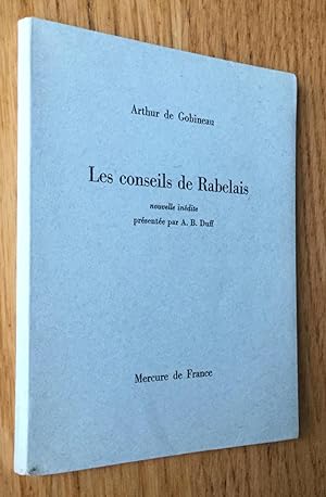 Les conseils de Rabelais. Nouvelle inédite présentée par A. B. Duff.