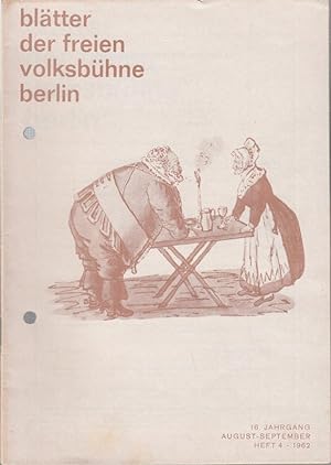 Blätter der Freien Volksbühne Berlin. 16. Jahrgang, Heft 4. August - September 1962.
