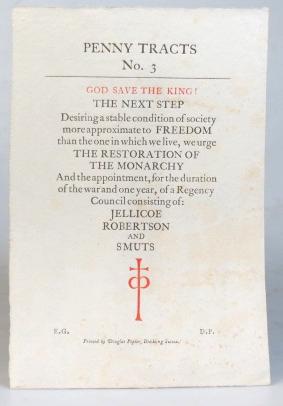 Seller image for Penny Tracts No. 3. The Restoration of the Monarchy for sale by Bow Windows Bookshop (ABA, ILAB)