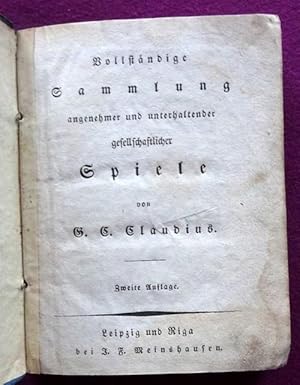 Imagen del vendedor de Vollstndige Sammlung angenehmer und unterhaltender gesellschaftlicher Spiele a la venta por ANTIQUARIAT H. EPPLER