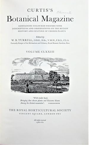 Curtis's Botanical Magazine Volume CLXXIII