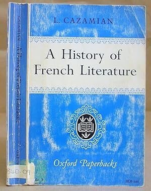 Imagen del vendedor de A History Of French Literature a la venta por Eastleach Books