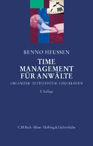 Immagine del venditore per Time-Management fr Anwlte : Organizer, Zettelsystem, Checklisten und andere ntzliche Arbeitstechniken / von Benno Heussen. Mit einem Essay von Louis Begley Organizer, Mindmapping, Checklisten und andere ntzliche Arbeitstechniken venduto da Roland Antiquariat UG haftungsbeschrnkt