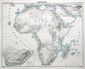 Bild des Verkufers fr Lithografie- Karte, v. Luther und Biedermann b. Dietrich Reimer, "Africa". zum Verkauf von Antiquariat Clemens Paulusch GmbH