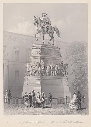 Bild des Verkufers fr Monument of Fredrick the Great. Monument Friedrich's des Grossen. zum Verkauf von Antiquariat Clemens Paulusch GmbH