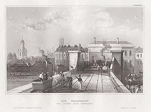 Seller image for Ansicht einer Bahnstation, "Die Eisenbahn von London nach Greenwich". for sale by Antiquariat Clemens Paulusch GmbH