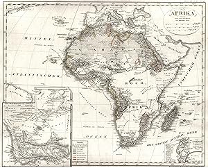 Bild des Verkufers fr Kupferstich- Karte, n. Berghaus von Hbbe/ Ausfeld, " Afrika",. zum Verkauf von Antiquariat Clemens Paulusch GmbH