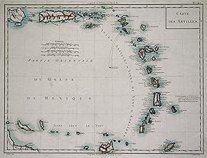 Bild des Verkufers fr Kupferstich- Karte, v. P.F. Tardieu n. Andre, "Carte des Antilles". zum Verkauf von Antiquariat Clemens Paulusch GmbH