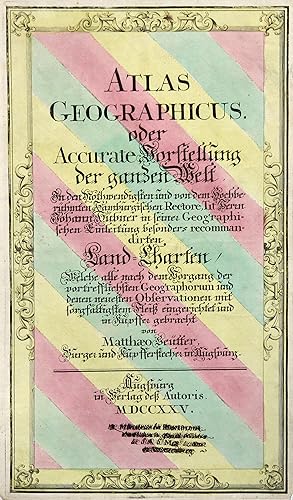 Bild des Verkufers fr Kupferstich- Karte, b. M. Seutter, "Atlas Geographicus oder . Augspurg . 1725". zum Verkauf von Antiquariat Clemens Paulusch GmbH