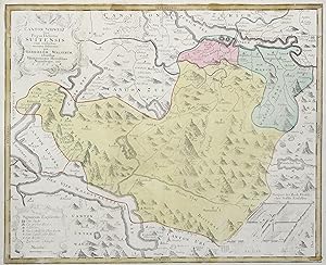 Kupferstich- Karte, v. Seb. Dorn n. G. Walser b. Homann Erben, "Canton Schweiz sive Pagus Helveti...