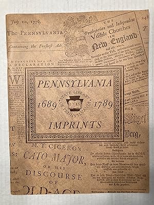 Pennsylvania Imprints, 1689-1789.