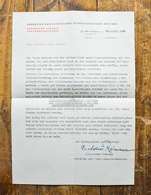 Maschinenschriftlicher Brief mit eigenhändiger Unterschrift an Georg Neuner.
