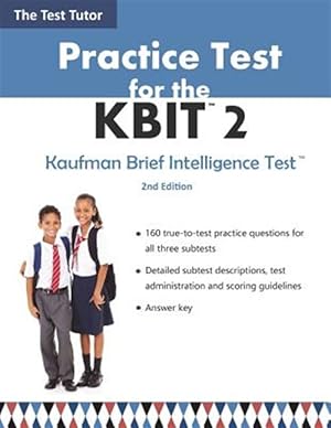 Imagen del vendedor de Practice Test for the Kbit 2 a la venta por GreatBookPrices