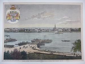 Orig. kolorierter Holzstich - Neuwied am Rhein. Nach einer photographischen Originalaufnahme von ...