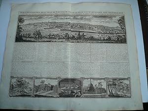 Vue & description de la Ville de Jerusalem, anno 1719, Chatelain Henri , copperengraving, printed...