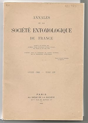 ANNALES DE LA SOCIETE ENTOMOGIQUE DE FRANCE. Année 1964, tome 133 - Contribution à l'étude de la ...