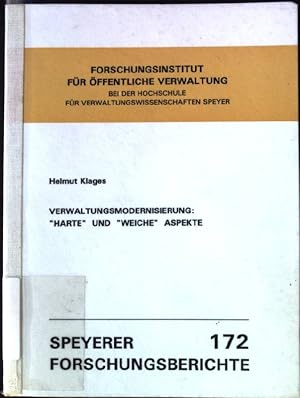 Seller image for Verwaltungsmodernisierung; "Harte" und "Weiche" Aspekte Speyerer Forschungsberichte ; 172 for sale by books4less (Versandantiquariat Petra Gros GmbH & Co. KG)