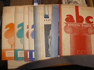 ABC Rivista d'arte. Anno IV (1935) numeri 4 e 12. Anno V (1936) numeri 5, 6, 7 e 8. Anno VII (193...