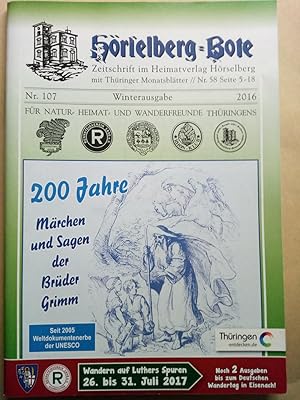 Bild des Verkufers fr Hrselberg-Bote, Zeitschrift im Heimatverlag Hrselberg, Nr. 107, Winterausgabe 2016 zum Verkauf von Versandantiquariat Jena