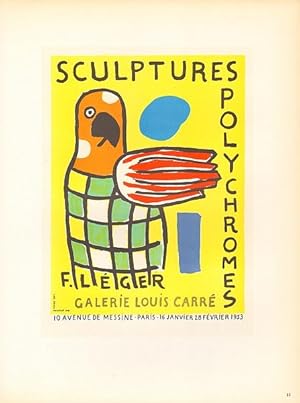 Sculptures Polychromes. F. Léger, Galerie Louis Carré, 1953.