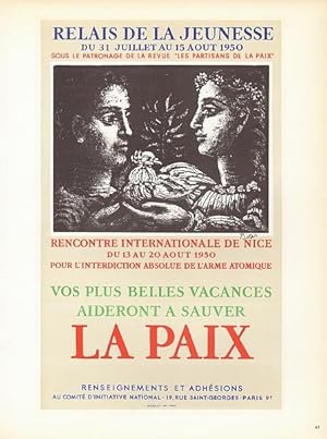 Imagen del vendedor de Relais de la Jeunesse 1950. Rencontre Internationale de Nice. a la venta por Antiquariat A. Suelzen