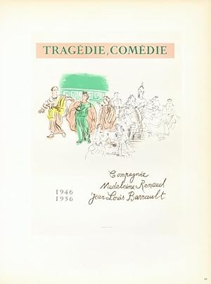 Tragédie, Comédie. Compagnie Madeleine Renaud Jean-Louis Barrault 1946 1956.