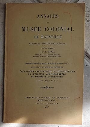 ANNALES DU MUSEE COLONIAL DE MARSEILLE