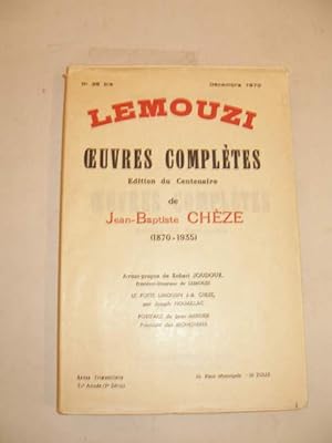 OEUVRES COMPLETES , EDITION DU CENTENAIRE , NUMERO 36 BIS