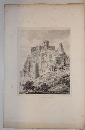 Ruines du Château Gaillard côté de l'ouest.
