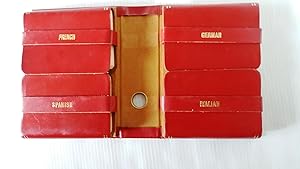 Going Abroad 4 miniature books in leather case - Midget Dictionary English - Spanish Spanish Engl...