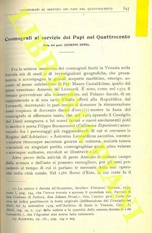 Cosmografi al servizio dei Papi nel Quattrocento.