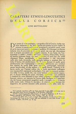 Caratteri etnico-linguistici della Corsica.