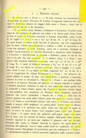 Il viaggio del 'Fram'. Quarta esplorazione Peary nella Groenlandia.