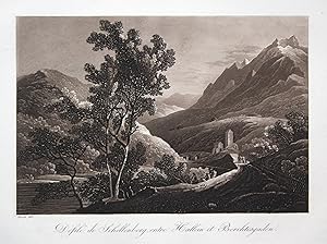 "Defile de Schellenberg, entre Hallein et Berchtesgaden" - Marktschellenberg Schellenberger Forst...