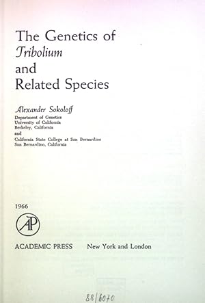 Immagine del venditore per The Genetics of Tribolium and Related Species. Advances in Genetics, Supplement 1 venduto da books4less (Versandantiquariat Petra Gros GmbH & Co. KG)