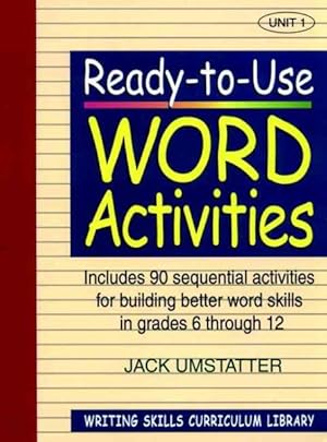 Imagen del vendedor de Ready-To-Use Word Activities : Unit 1 a la venta por GreatBookPrices