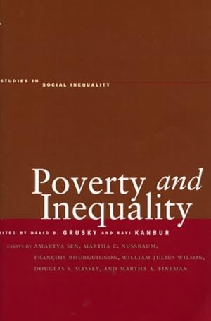 Bild des Verkufers fr Poverty And Inequality zum Verkauf von GreatBookPrices