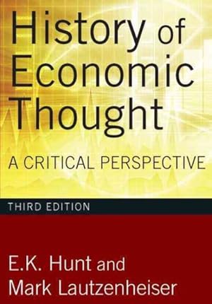 Imagen del vendedor de History of Economic Thought : A Critical Perspective a la venta por GreatBookPrices