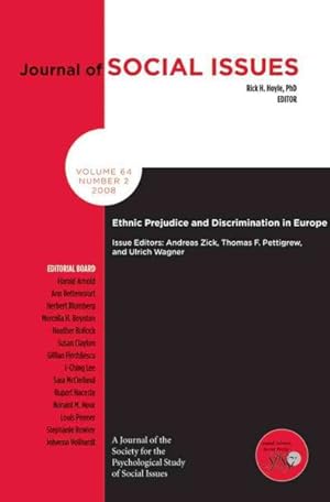 Image du vendeur pour Ethnic Prejudice and Discrimination in Europe mis en vente par GreatBookPrices