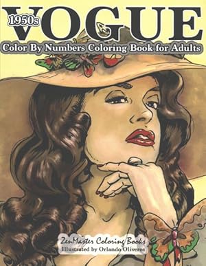 Imagen del vendedor de 1950s Vogue Color by Numbers Coloring Book for Adults a la venta por GreatBookPrices