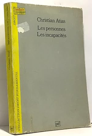 Seller image for Les personnes les incapacits for sale by crealivres