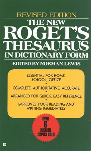 Seller image for New Roget's Thesaurus : In Dictionary Form for sale by GreatBookPrices