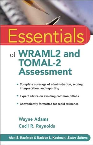 Immagine del venditore per Essentials of WRAML2 and TOMAL-2 Assessment venduto da GreatBookPrices