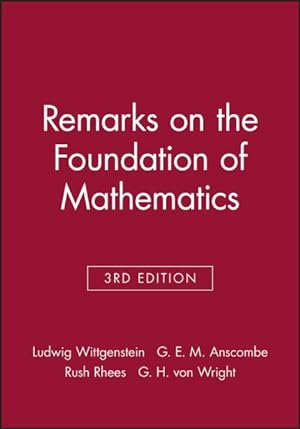 Bild des Verkufers fr Remarks on the Foundation of Mathematics zum Verkauf von GreatBookPrices