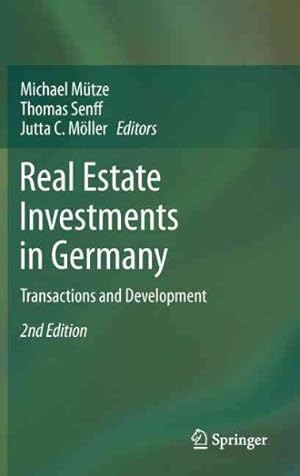 Immagine del venditore per Real Estate Investments in Germany : Transactions and Development venduto da GreatBookPrices
